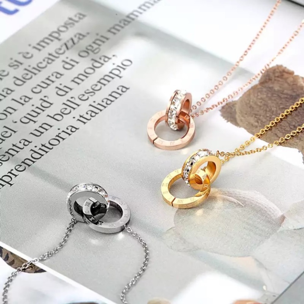 Dainty Numerals  Fashion Buckle Designer Casual Chic Necklace Basic Layered - Picture 4 of 16